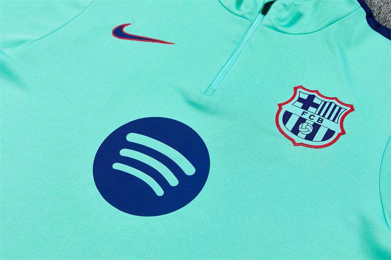 2026-27 Barcelona light blue half-zip training jersey