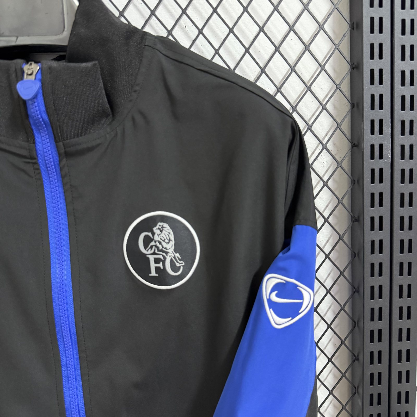 2025-26 Chelsea Black Waterproof Training Windbreaker