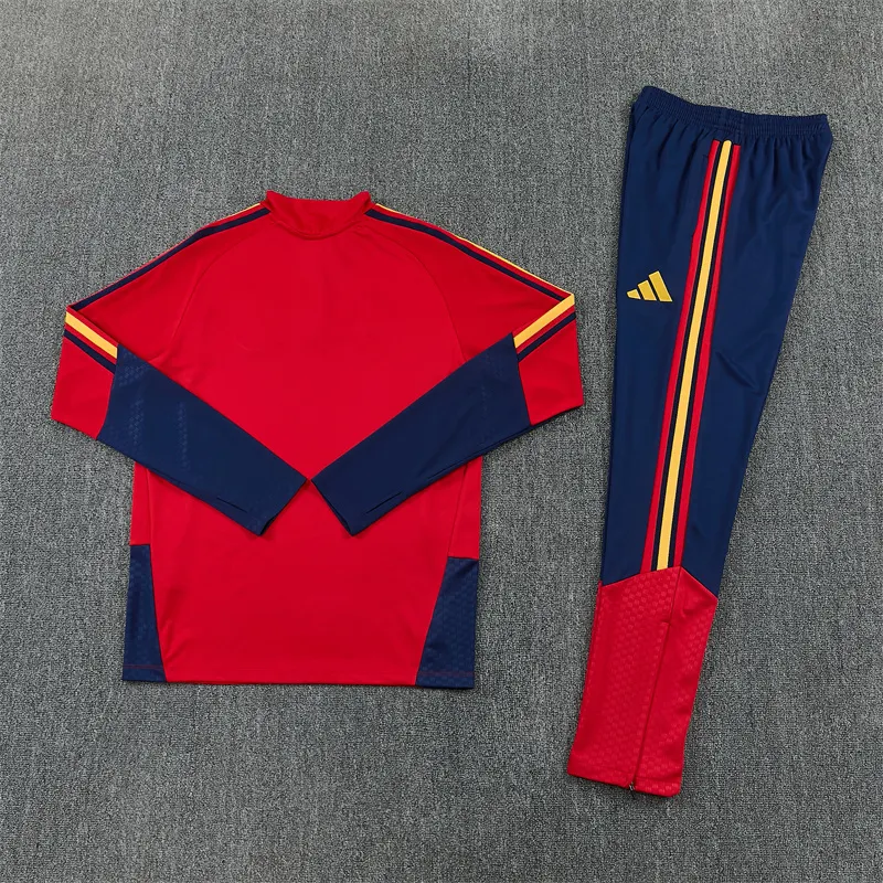 2026-27 Spain Red Half-Zip Training Jersey (Two Stars)