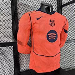 2025-26 Barcelona Second Away Long Sleeve Jersey - Player Edition