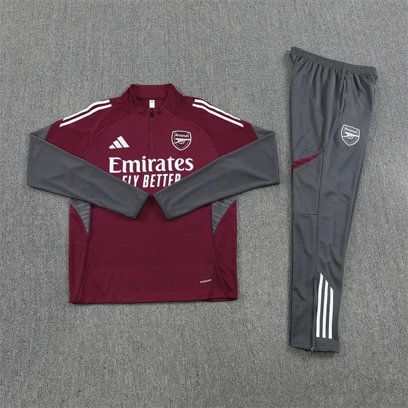 2025-26 Arsenal Red Half-Zip Training Jersey