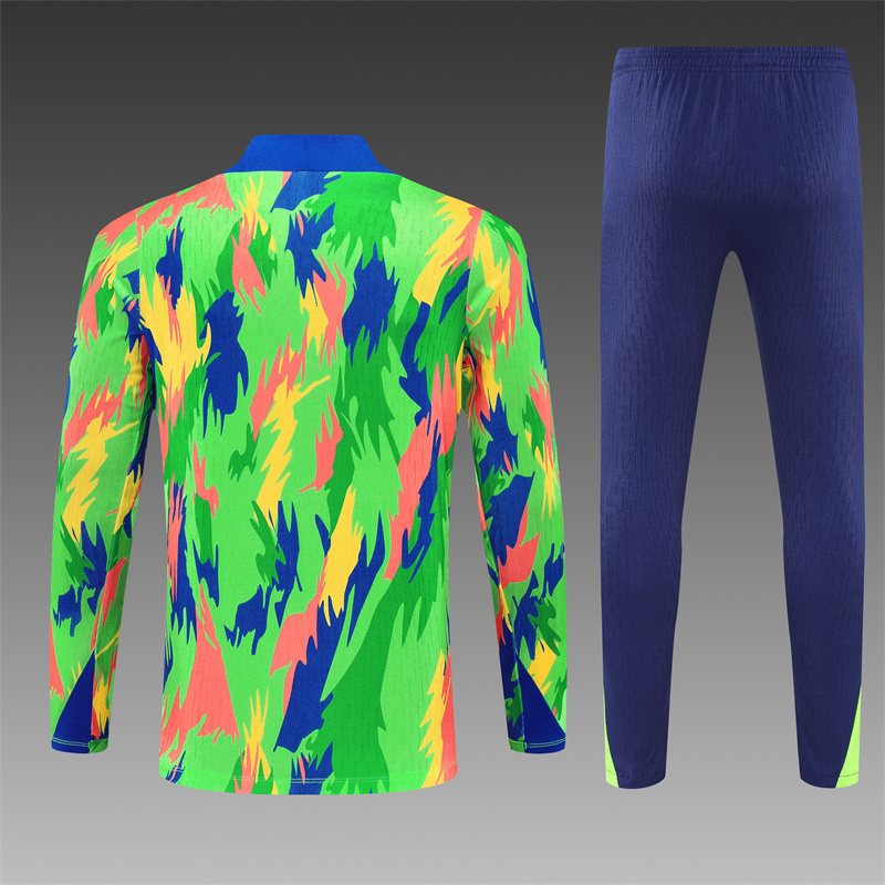 2025-26 Brazil Teal Half-Zip Training Jersey