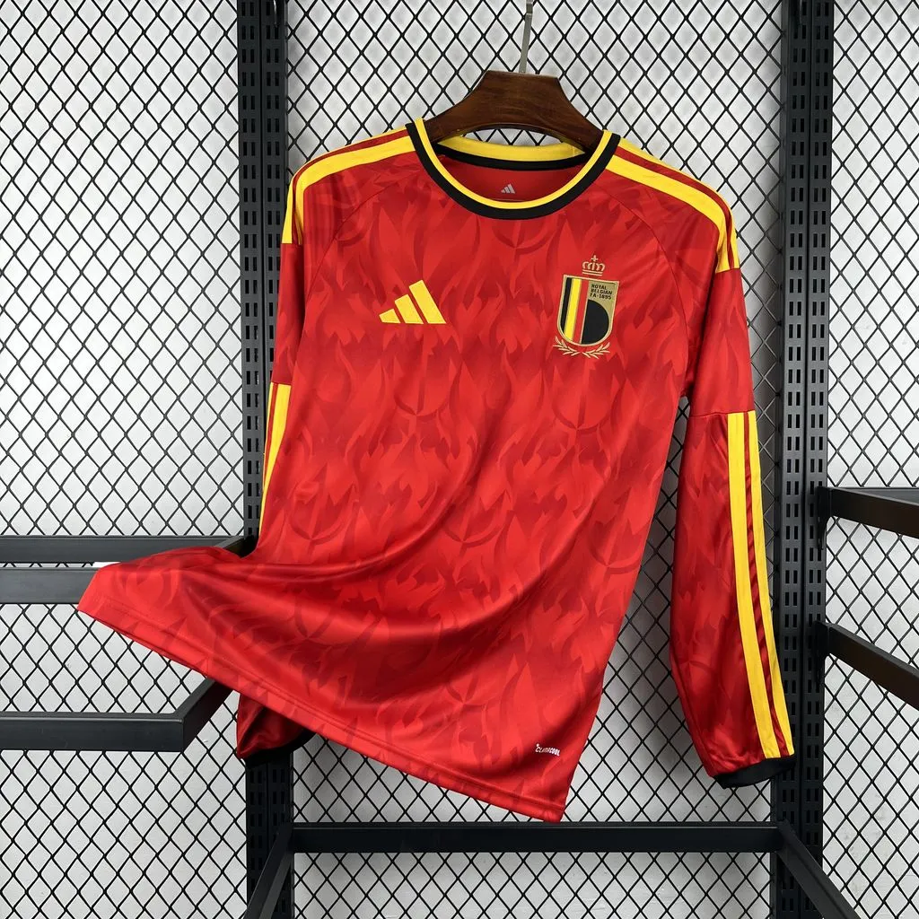2026-27 Belgium Home Long-Sleeve Jersey – Fan Edition