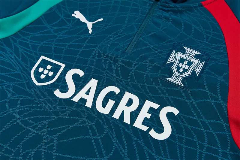 2026-27 Portugal Dark Green Half-Zip Training Top