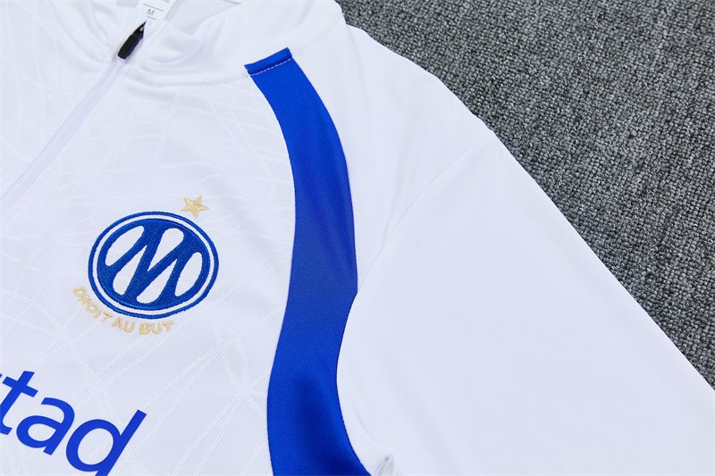 2026-27 Marseille white half-zip training jersey