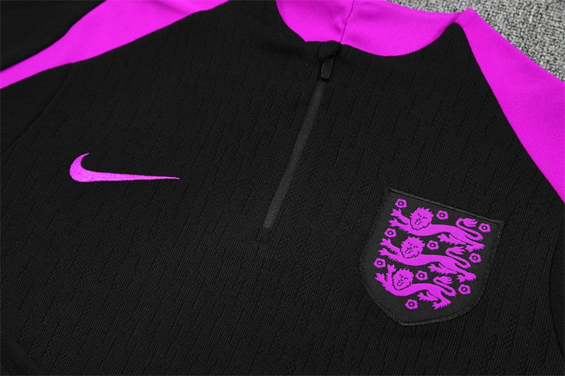 2025-26 England Black Half-Zip Training Jersey