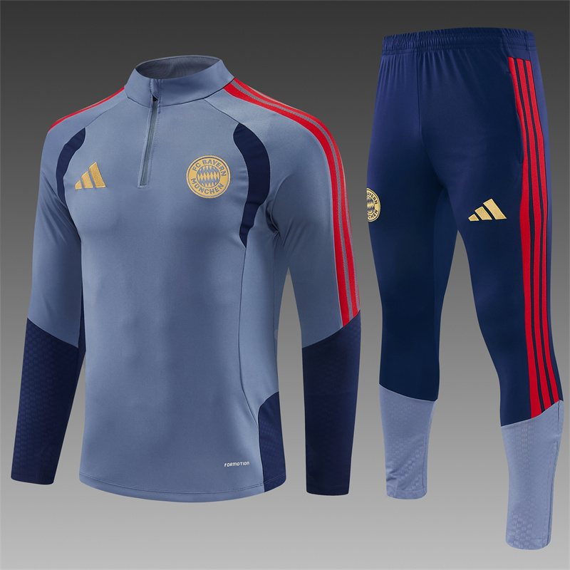 2026-27 Bayern Munich Dark Grey Half-Zip Training Jersey