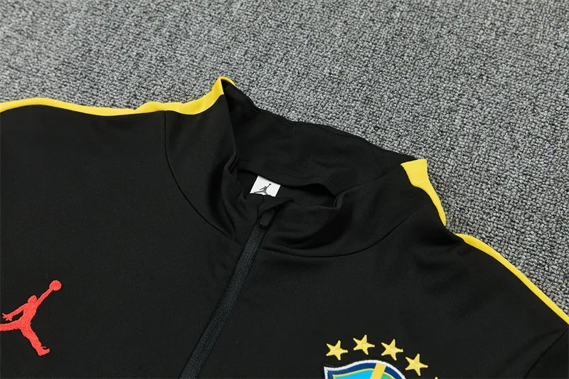 2026-27 Brazil Black Half-Zip Training Jersey