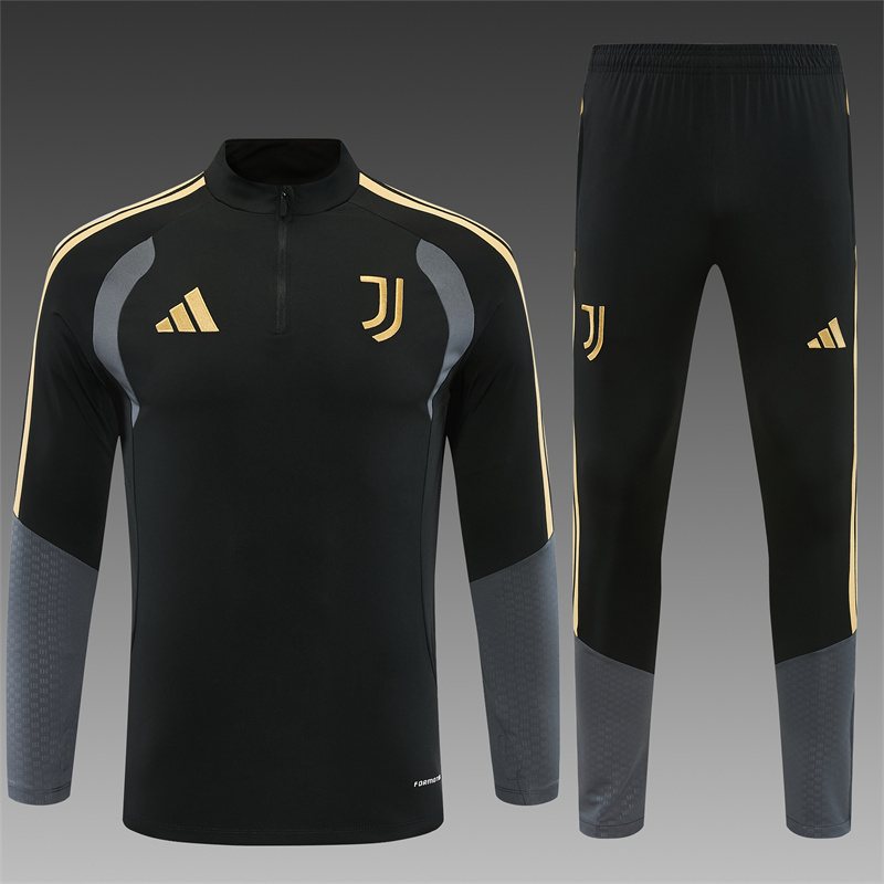 2026-27 Juventus Black Half-Zip Long-Sleeve Training Kit