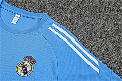 2025-26 Real Madrid light blue short-sleeved training jersey