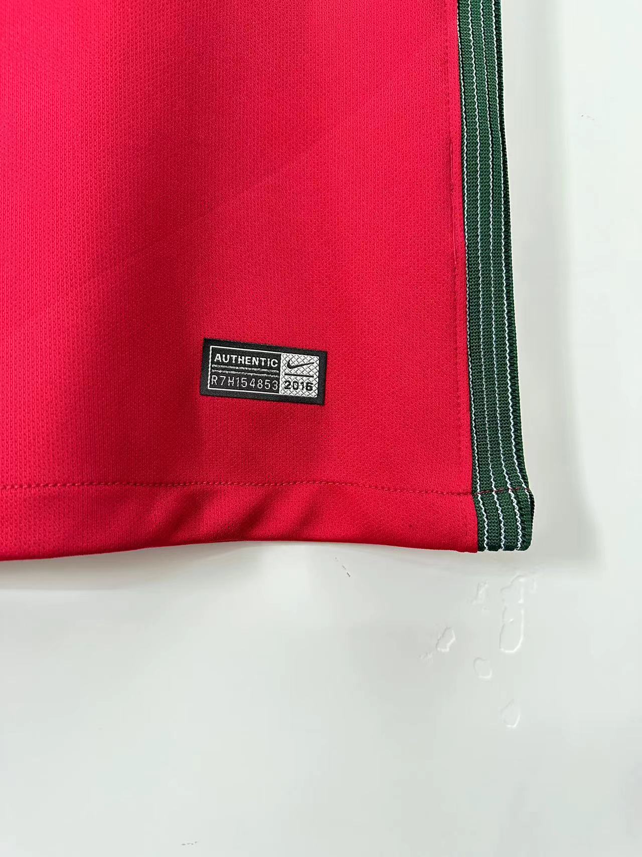 2016 Portugal Home Long Sleeve Retro Jersey
