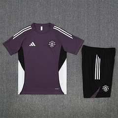 2025-26 Manchester United purple short-sleeved training shirt