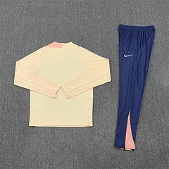 2025-26 Barcelona Beige Half-Pull Training Jersey