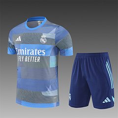 2025-26 Real Madrid Light Blue [Camouflage] Short Sleeve Training Jersey