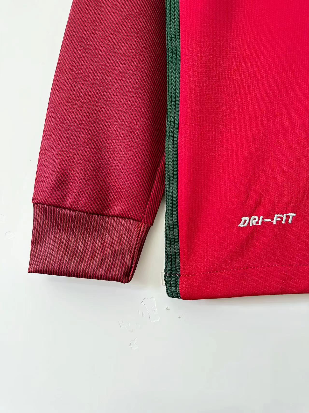 2016 Portugal Home Long Sleeve Retro Jersey
