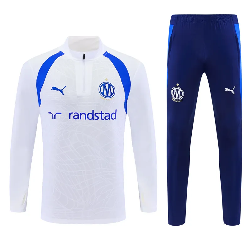 2026-27 Marseille white half-zip training jersey