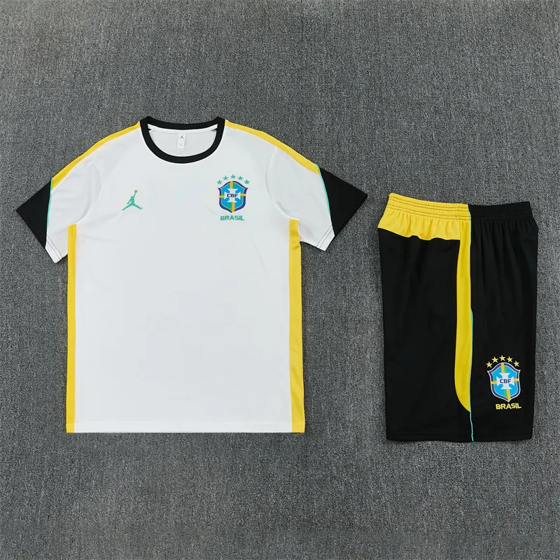 2026-27 Brazil Jordan White Short-Sleeve Training Jersey