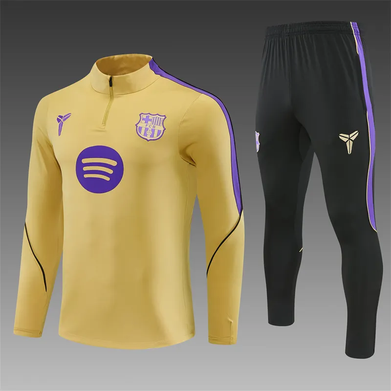 2026-27 Barcelona Gold Half-Zip Training Jersey
