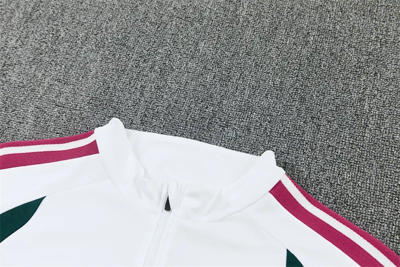 2026-27 Real Madrid White & Green Half-Zip Training Jersey