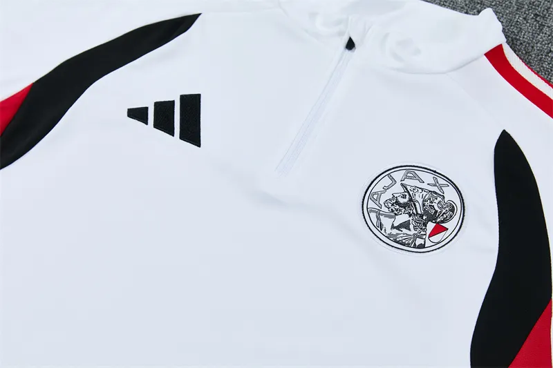 2026-27 Ajax White Half-Zip Training Jersey