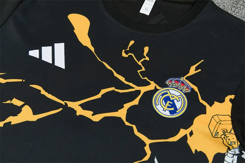 2025-26 Real Madrid Black Short-Sleeve Training Jersey