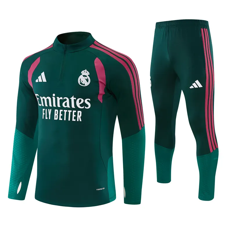 2026-27 Real Madrid Dark Green Half-Zip Training Jersey