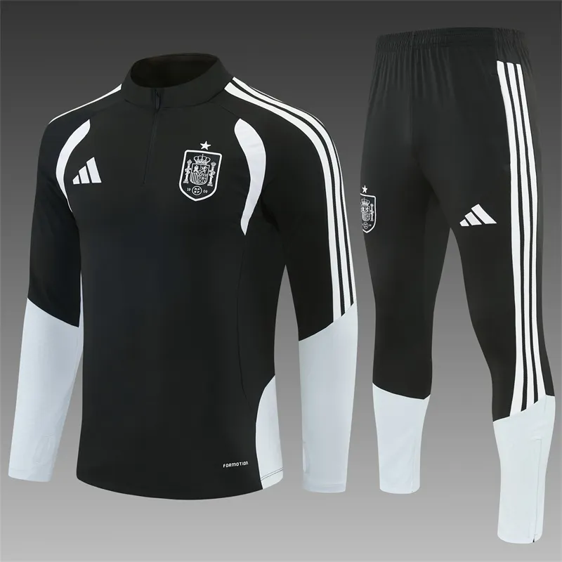2026-27 Spain Black Half-Zip Training Jersey
