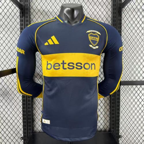 2025-26 Boca Home Long Sleeve Jersey - Player Edition