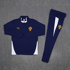 2025-26 Portugal Royal Blue Half-Pull Training Jersey