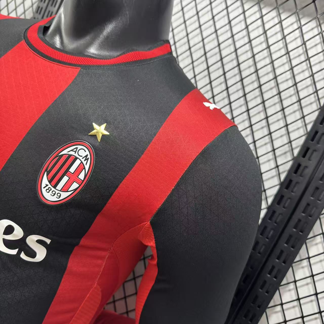 2026-27 AC Milan Home Long-Sleeve Jersey – Player Version