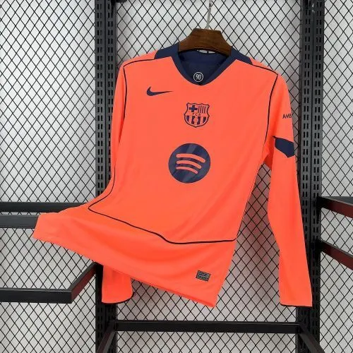 2025-26 Barcelona Away Long-Sleeve Jersey - Fan Edition