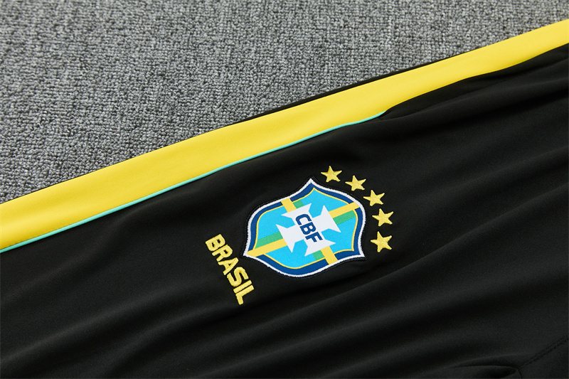 2026-27 Brazil Black Half-Zip Training Jersey