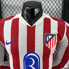 2025-26 Atletico Madrid Home Long Sleeve Shirt - Player Edition