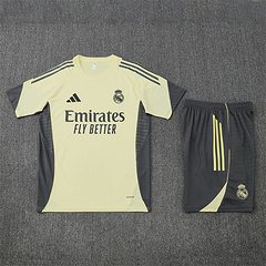 2025-26 Real Madrid Yellow Short Sleeve Training Jersey