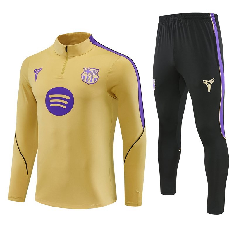 2026-27 Barcelona Gold Half-Zip Training Jersey