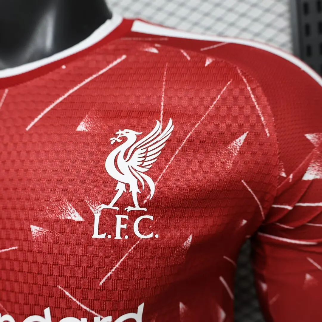 2026-27 Liverpool Home Long-Sleeve Jersey – Player Version