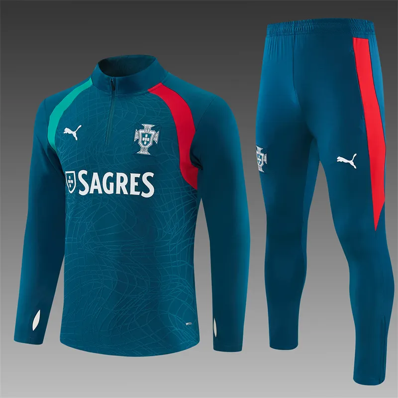 2026-27 Portugal Dark Green Half-Zip Training Top
