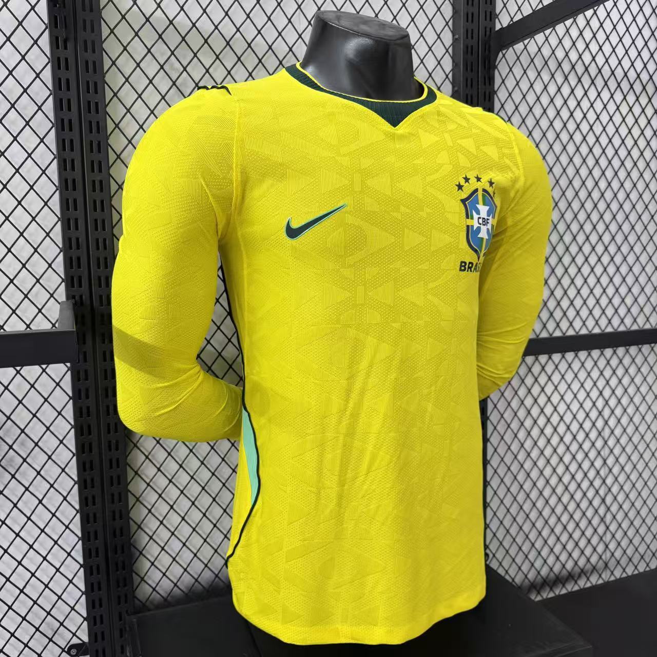 2026-27 Brazil Home Long-Sleeve Jersey - Player Version