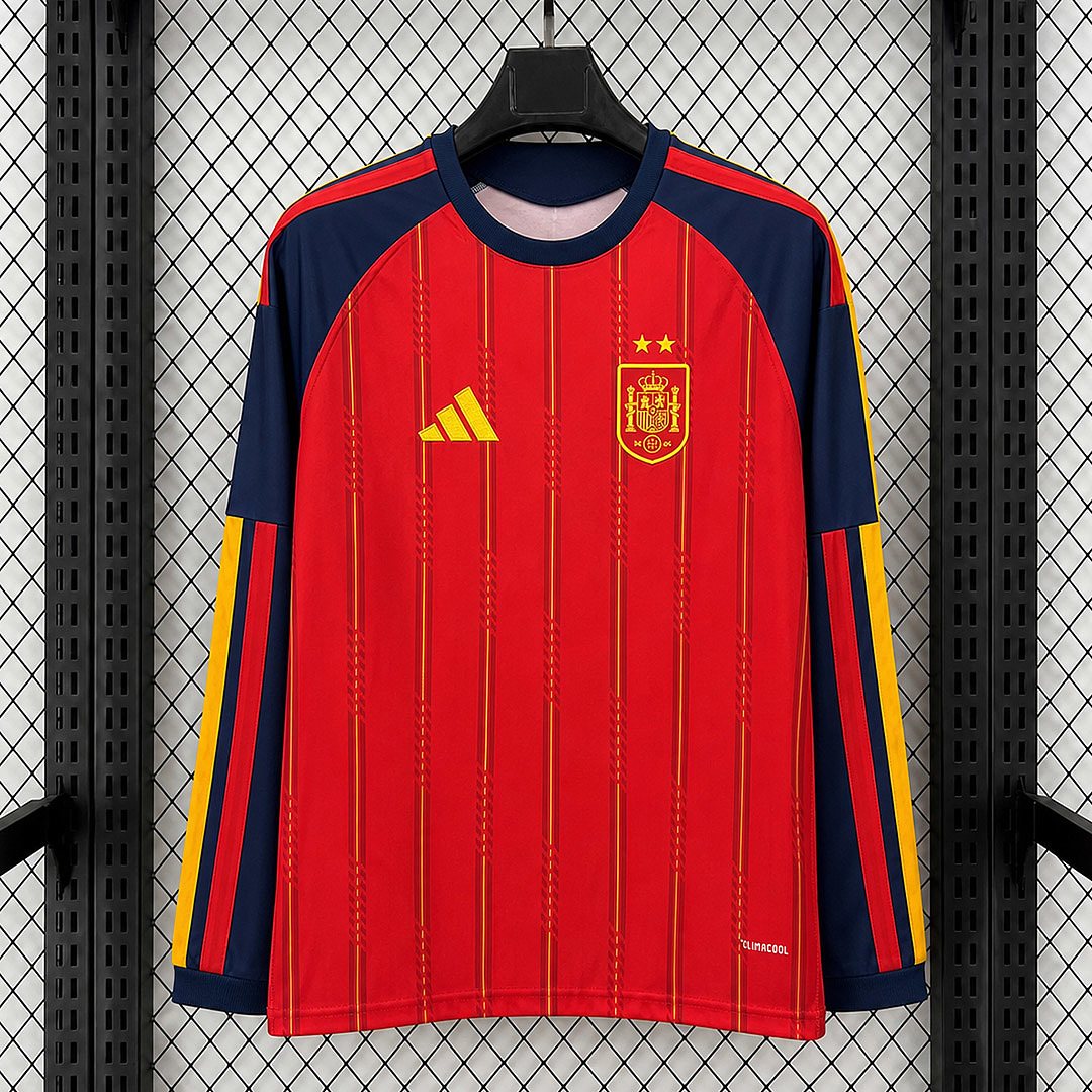 2026 Spain Home Long-Sleeve Jersey - Fan Edition