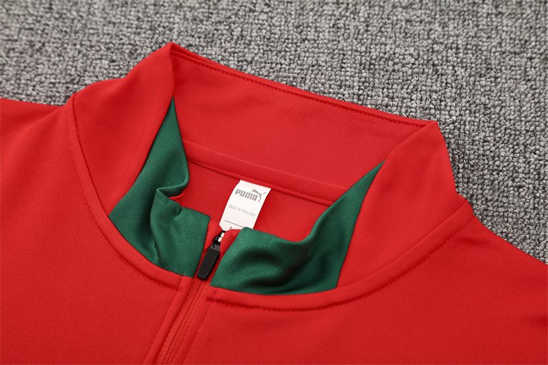 2025-26 Portugal Red Half-Zip Training Jersey