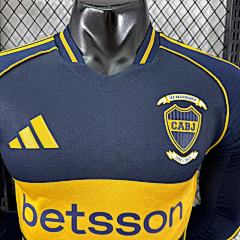 2025-26 Boca Home Long Sleeve Jersey - Player Edition