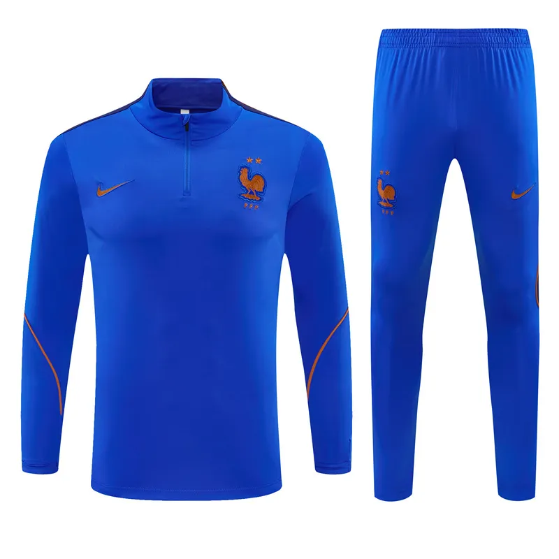 2026-27 France Blue Half-Zip Training Jersey