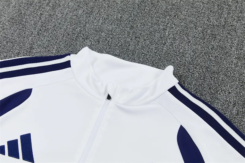 2026-27 Real Madrid White Half-Zip Training Jersey