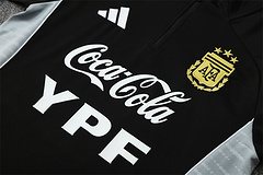 2025-26 Argentina Black Half-zip Training Jersey