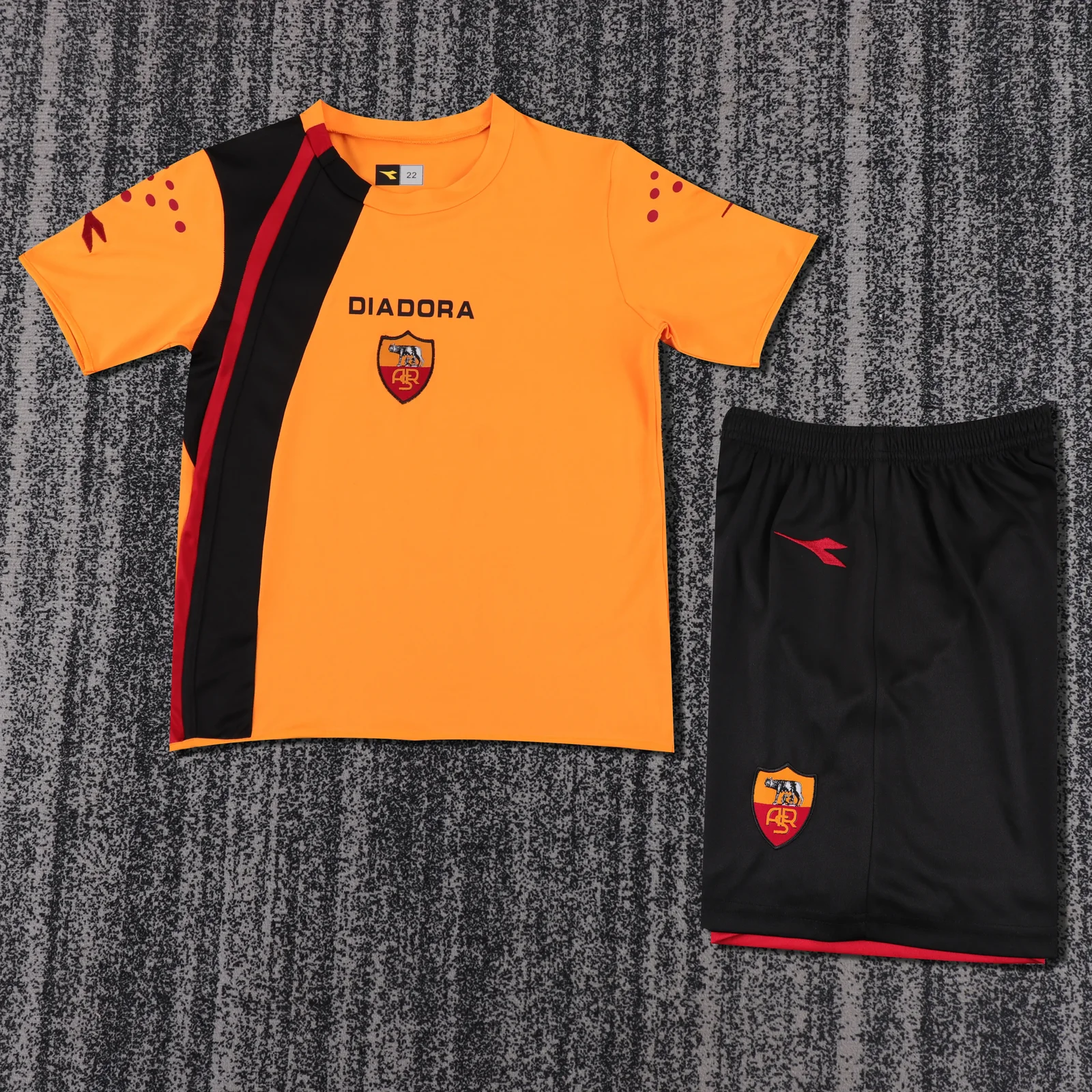 2005-06 Roma Home Retro Jersey - Children's Size