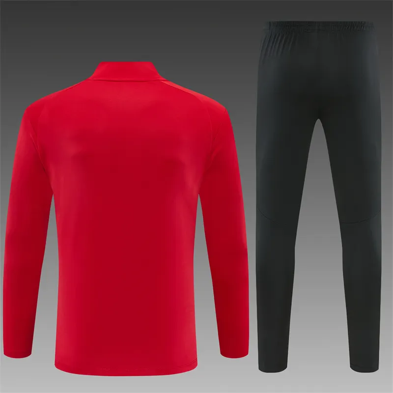 2026-27 AC Milan Red Half-Zip Long-Sleeve Training Jersey