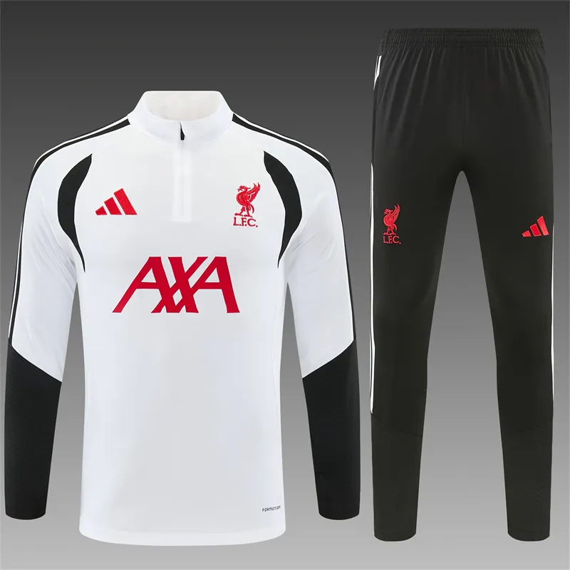 2026-27 Liverpool White Half-Zip Training Kit
