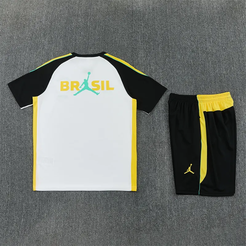 2026-27 Brazil Jordan White Short-Sleeve Training Jersey