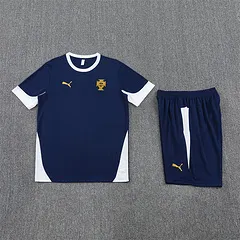 2025-26 Portugal Royal Blue Short Sleeve Training Jersey