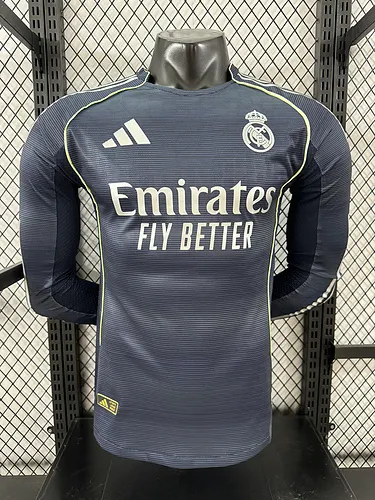 2025-26 Real Madrid Away Long Sleeve Shirt - Player Edition